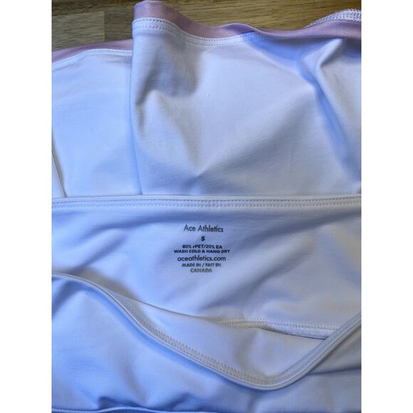 Ace Athletics Exercise Workout Tennis Athletic Skirt Skort White Size S NWOT - Picture 5 of 7